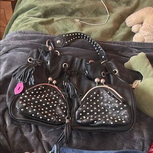 Studded Black Handbag